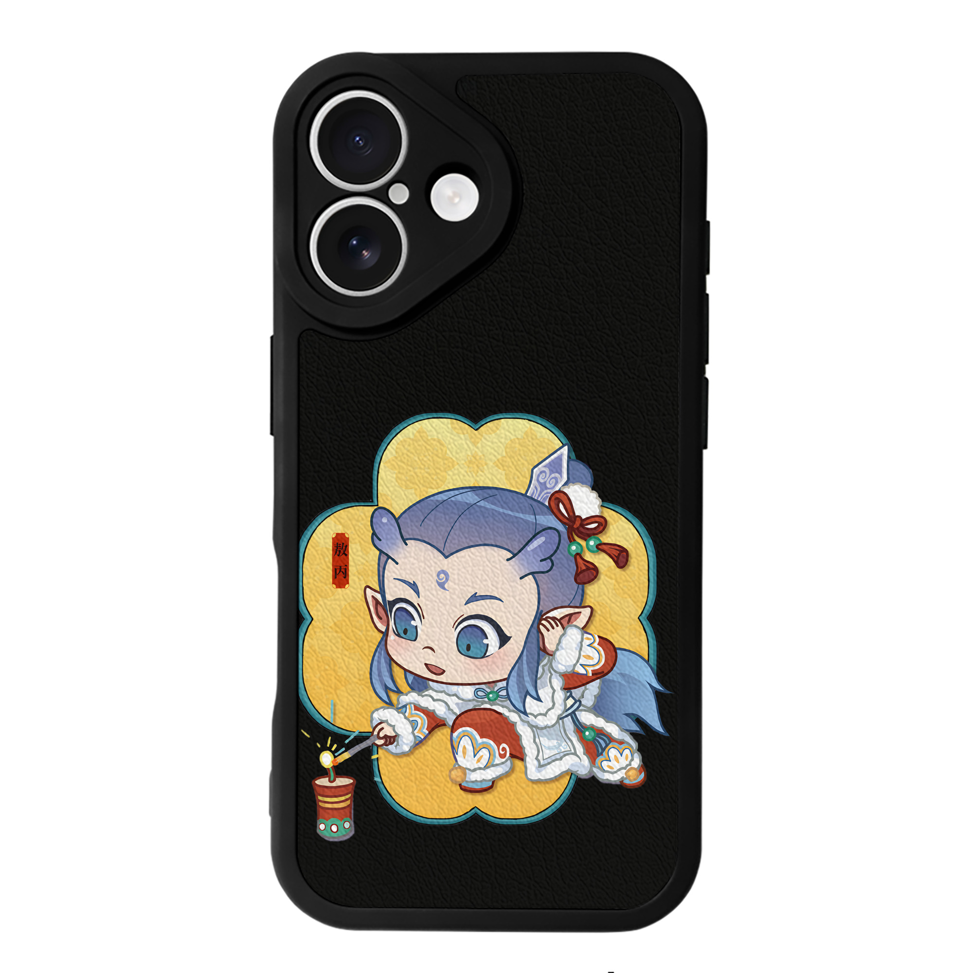 （画像用） Ne Zha 2 ナタ 魔童の大暴れ 【iPhone 16シリーズ対応】シリコンスマホケース（レザー調） 材質：シリコン
